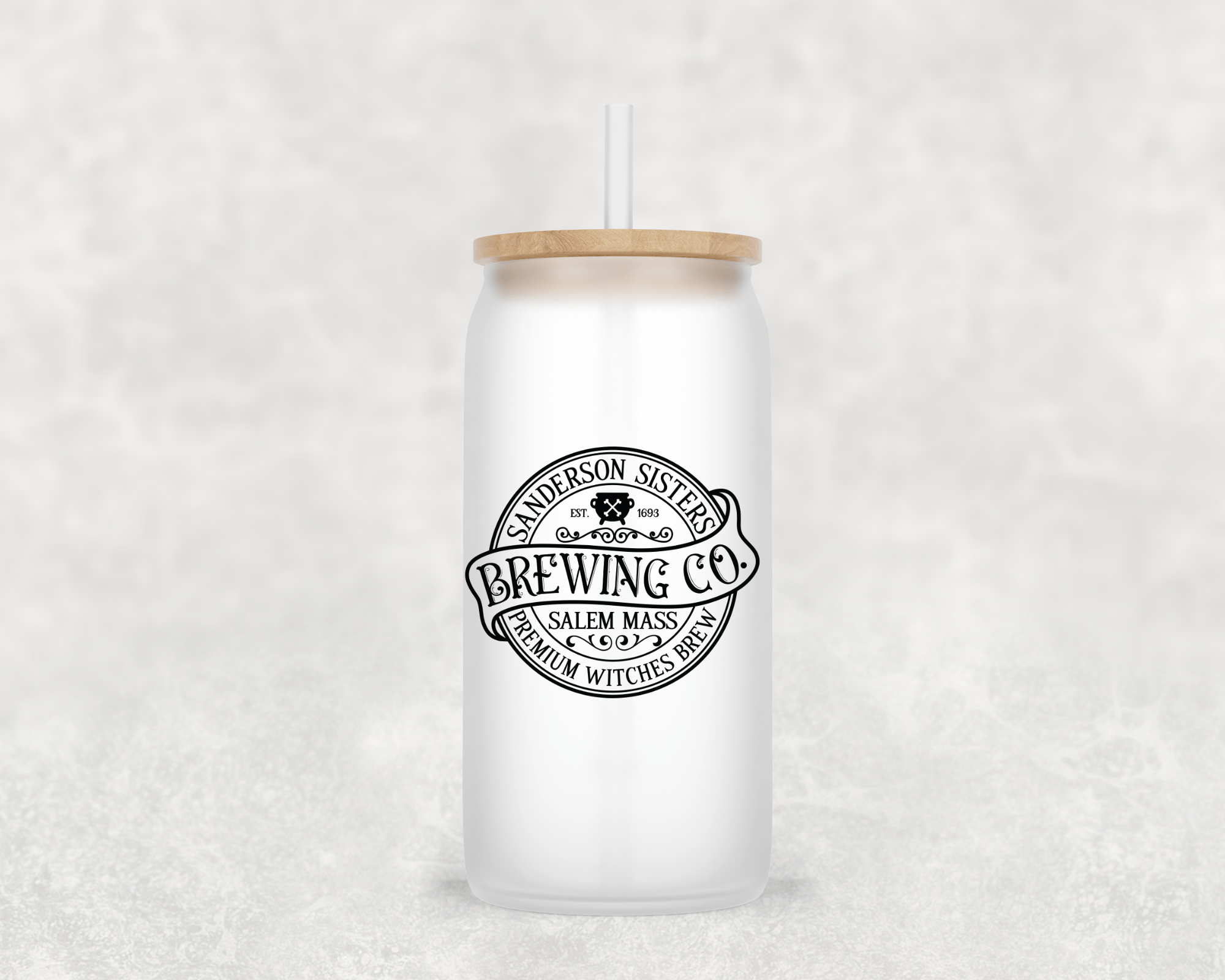 Sisters Brewing Cup with clear straw and bamboo lid-Drinkware-Stay Foxy Boutique, Florissant, Missouri