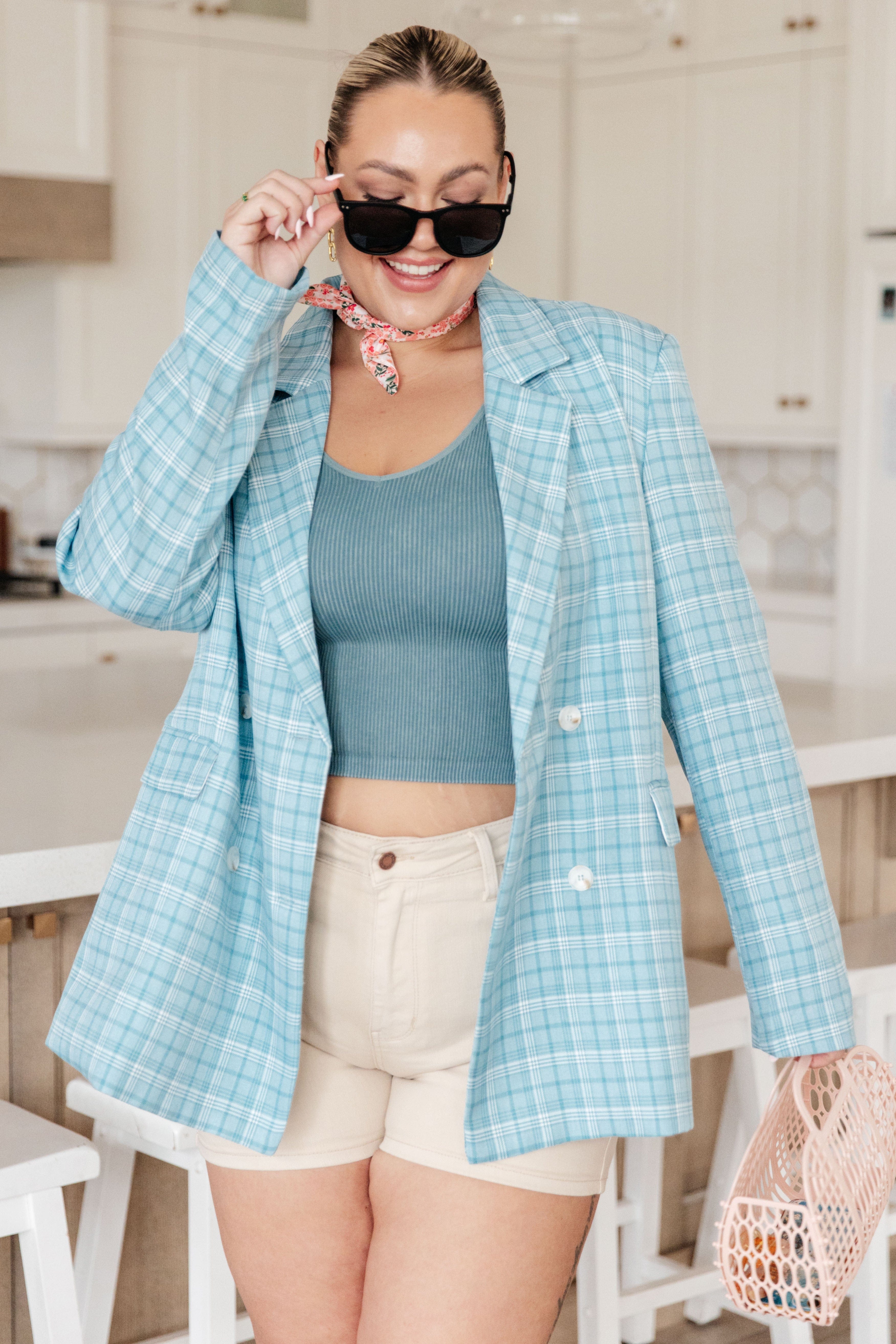 Fetch My Briefcase Plaid Blazer-Layers-Stay Foxy Boutique, Florissant, Missouri