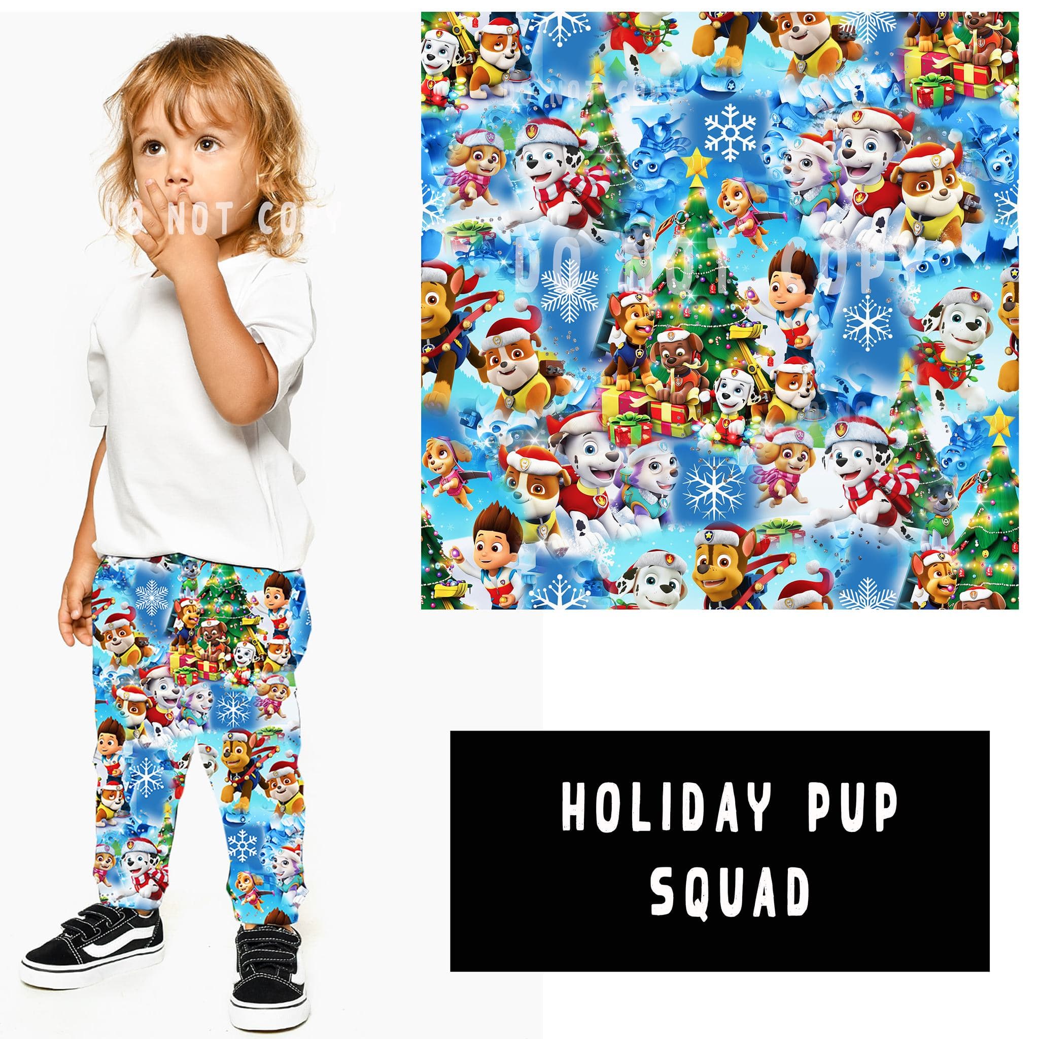 XMAS IN JULY RUN-HOLIDAY PUP SQUAD KIDS LEGGINGS/JOGGERS-Stay Foxy Boutique, Florissant, Missouri