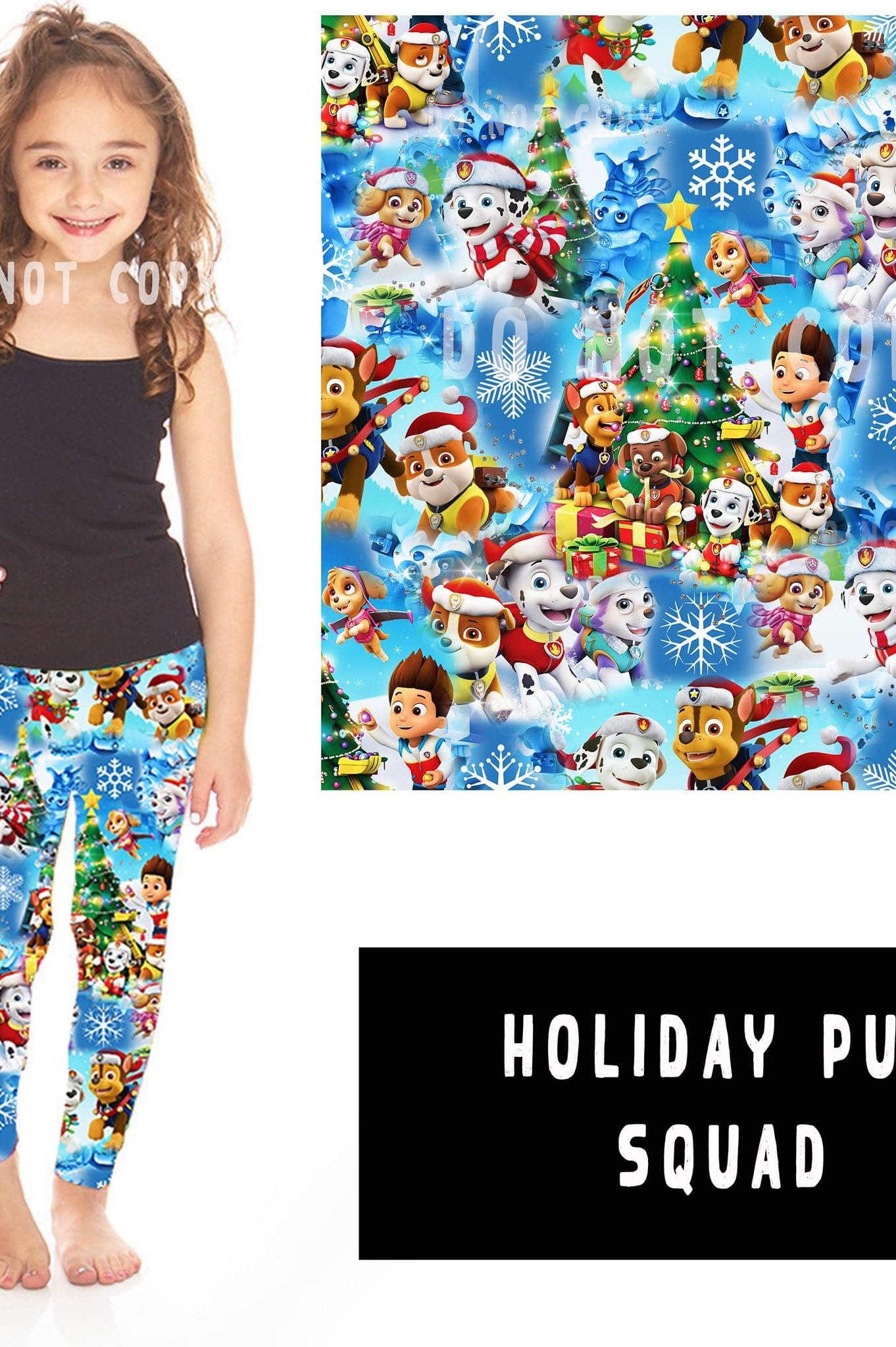 XMAS IN JULY RUN-HOLIDAY PUP SQUAD KIDS LEGGINGS/JOGGERS-Stay Foxy Boutique, Florissant, Missouri