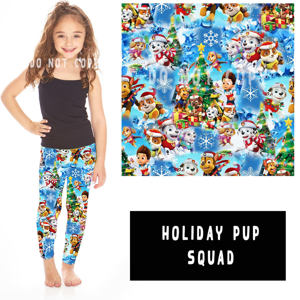 XMAS IN JULY RUN-HOLIDAY PUP SQUAD KIDS LEGGINGS/JOGGERS-Stay Foxy Boutique, Florissant, Missouri