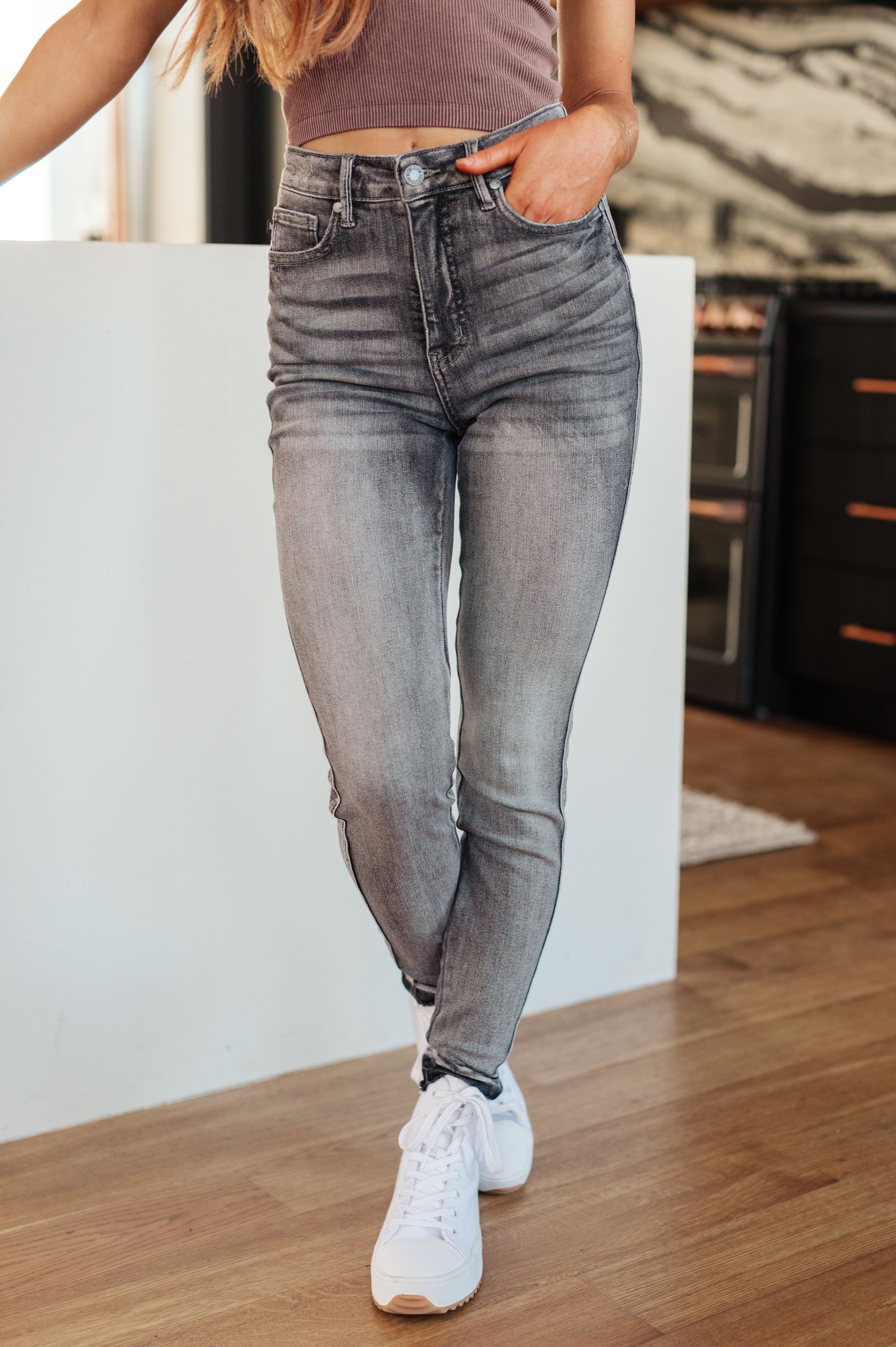 Hadley High Rise Control Top Release Hem Skinny-Womens-Stay Foxy Boutique, Florissant, Missouri