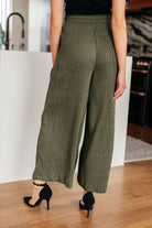 Harmony High Rise Wide Pants in Olive-Womens-Stay Foxy Boutique, Florissant, Missouri