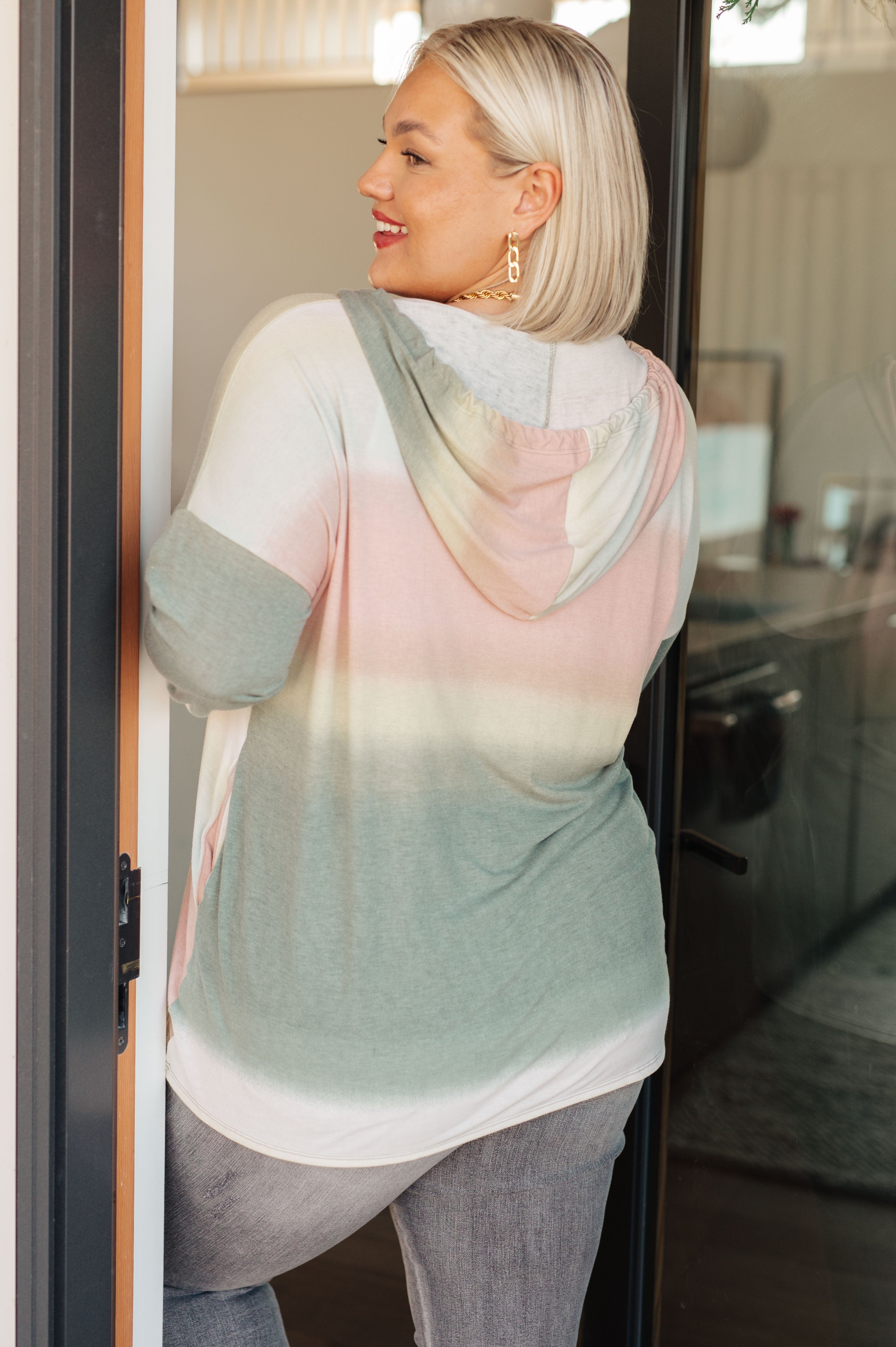 Hazy Horizon Ombre Hoodie-Womens-Stay Foxy Boutique, Florissant, Missouri