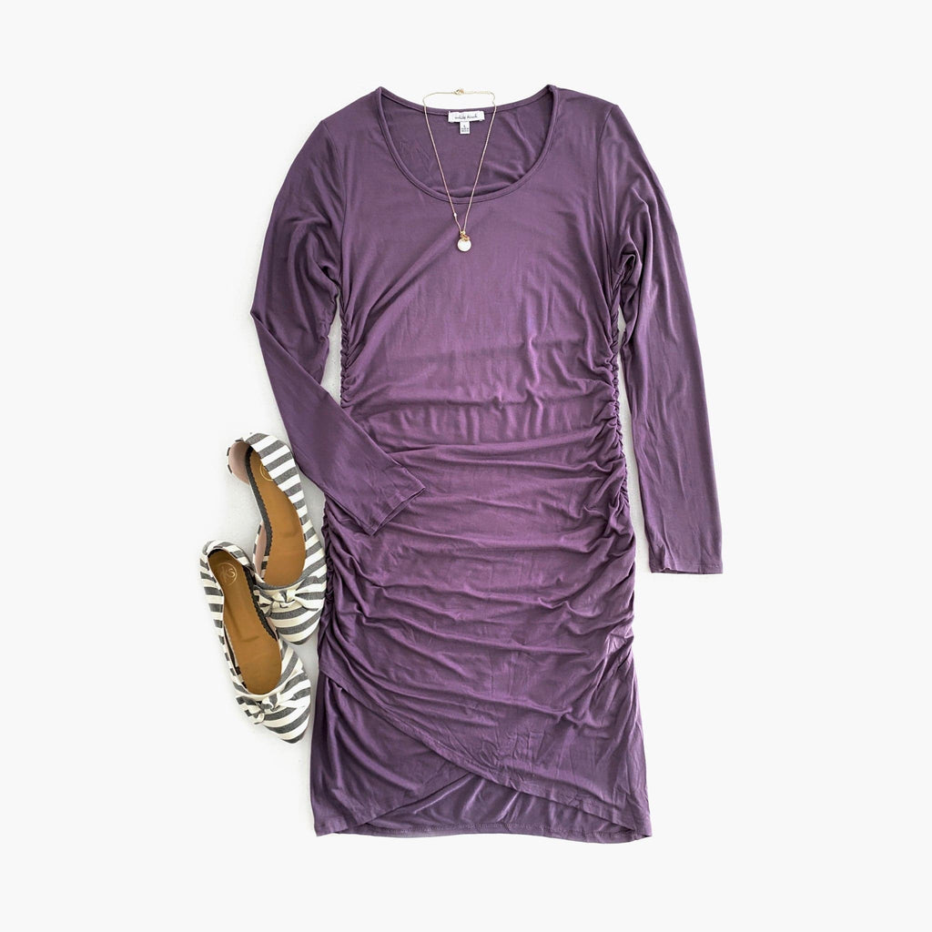 Radiate Beauty Dress in Purple-White Birch-Stay Foxy Boutique, Florissant, Missouri