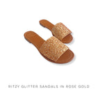 Ritzy Glitter Sandals in Rose Gold-Miami Shoes-Stay Foxy Boutique, Florissant, Missouri