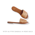 Ritzy Glitter Sandals in Rose Gold-Miami Shoes-Stay Foxy Boutique, Florissant, Missouri