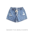 Wander This World Shorts-White Birch-Stay Foxy Boutique, Florissant, Missouri