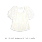 Precious Moments Top in Ivory-Emerald-Stay Foxy Boutique, Florissant, Missouri