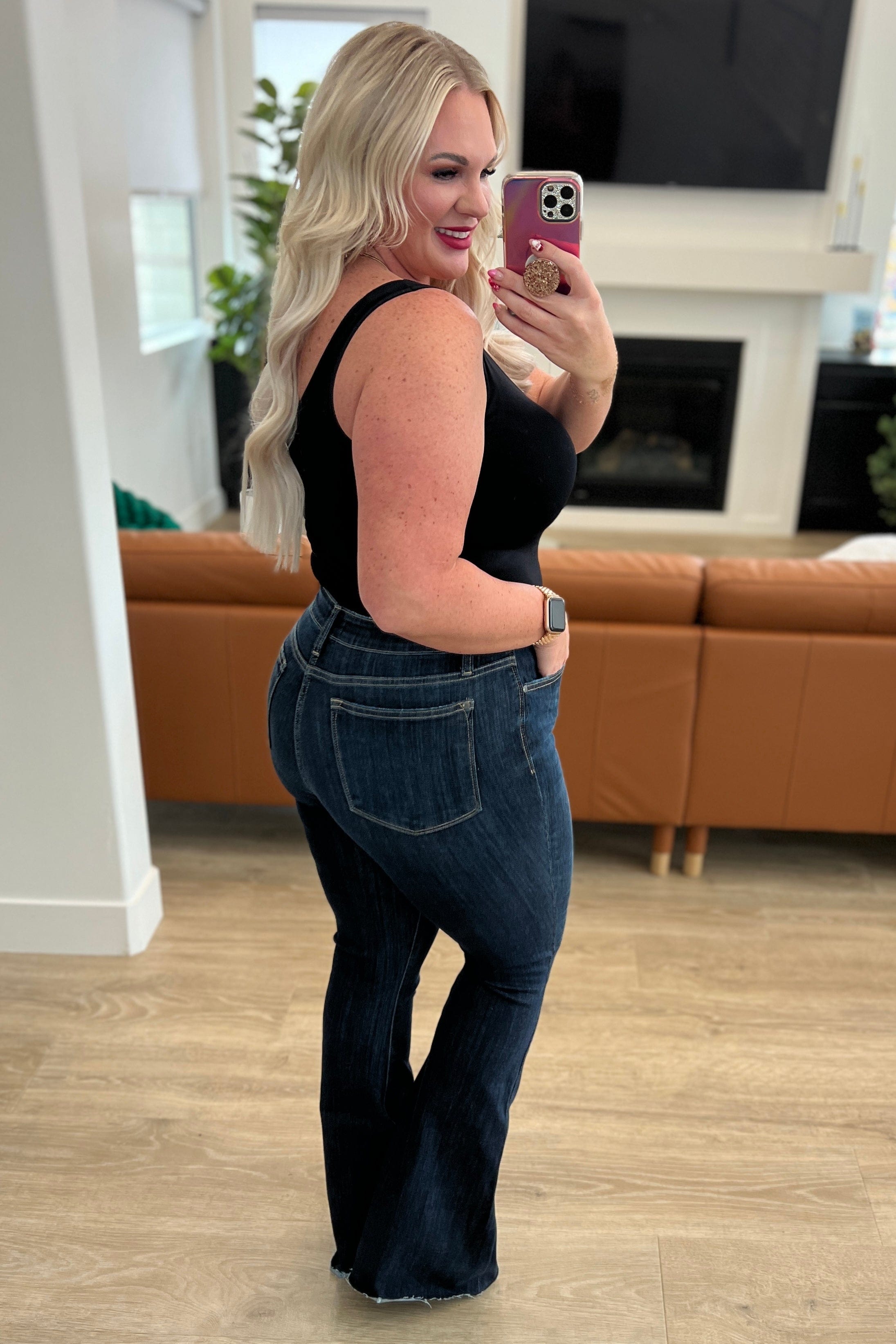 Jane High Rise Raw Hem Flare-Womens-Stay Foxy Boutique, Florissant, Missouri