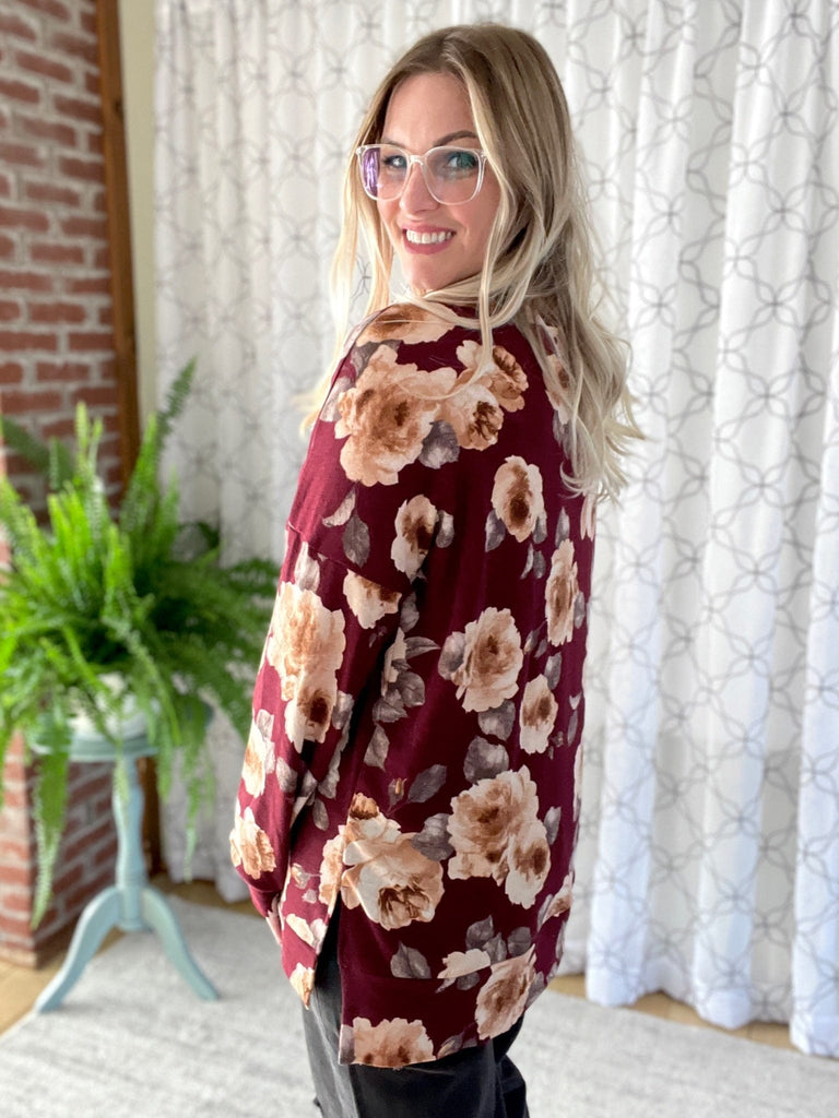 A Class Act Floral Sweater-Sew in Love-Stay Foxy Boutique, Florissant, Missouri