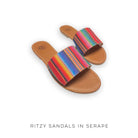 Ritzy Sandals in Serape-Miami Shoes-Stay Foxy Boutique, Florissant, Missouri