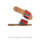 Ritzy Sandals in Serape-Miami Shoes-Stay Foxy Boutique, Florissant, Missouri