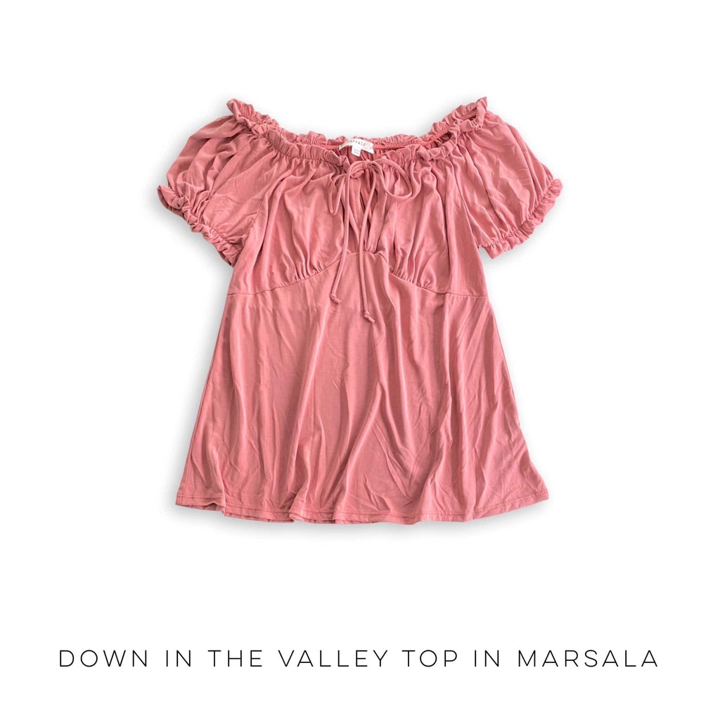 Down in the Valley Top in Marsala-Emerald-Stay Foxy Boutique, Florissant, Missouri