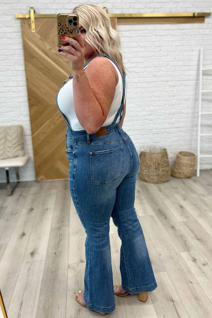 Izzy Control Top Retro Flare Overalls-Womens-Stay Foxy Boutique, Florissant, Missouri