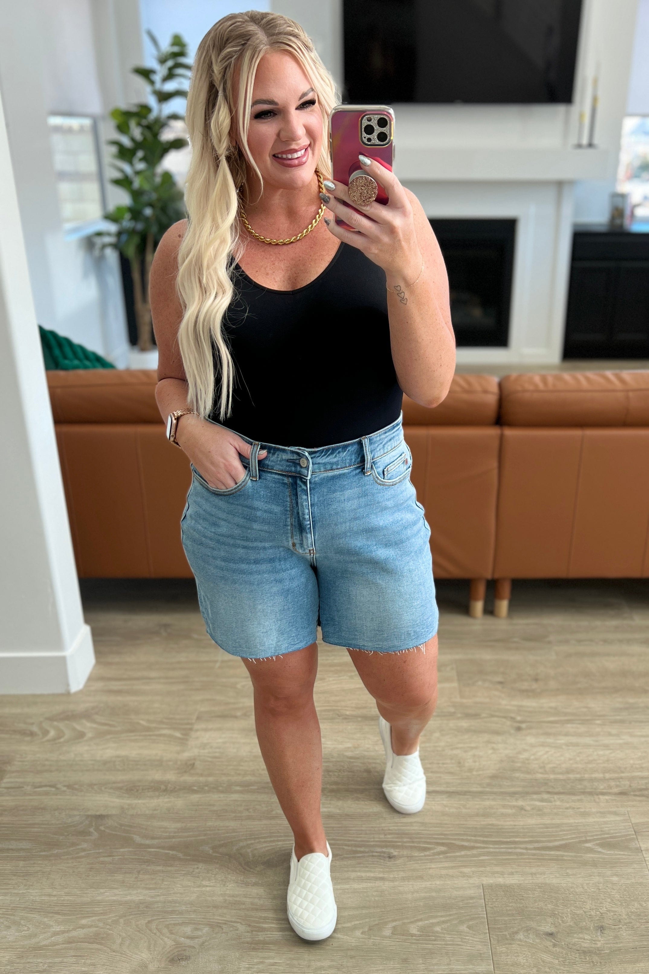 Willa High Rise Cutoff Shorts-Womens-Stay Foxy Boutique, Florissant, Missouri