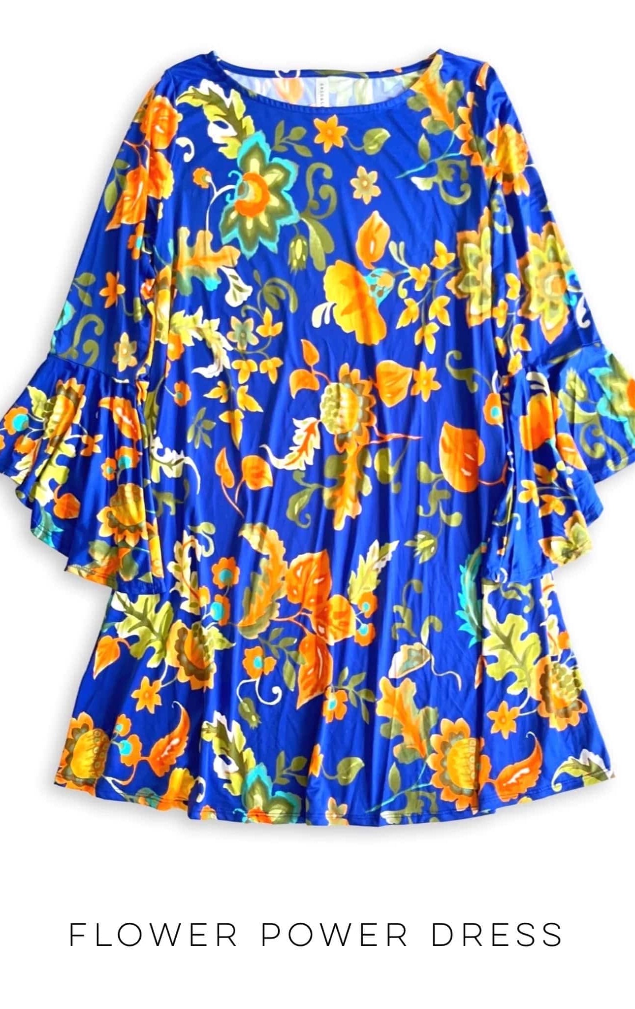 Flower Power Dress-Emerald-Stay Foxy Boutique, Florissant, Missouri