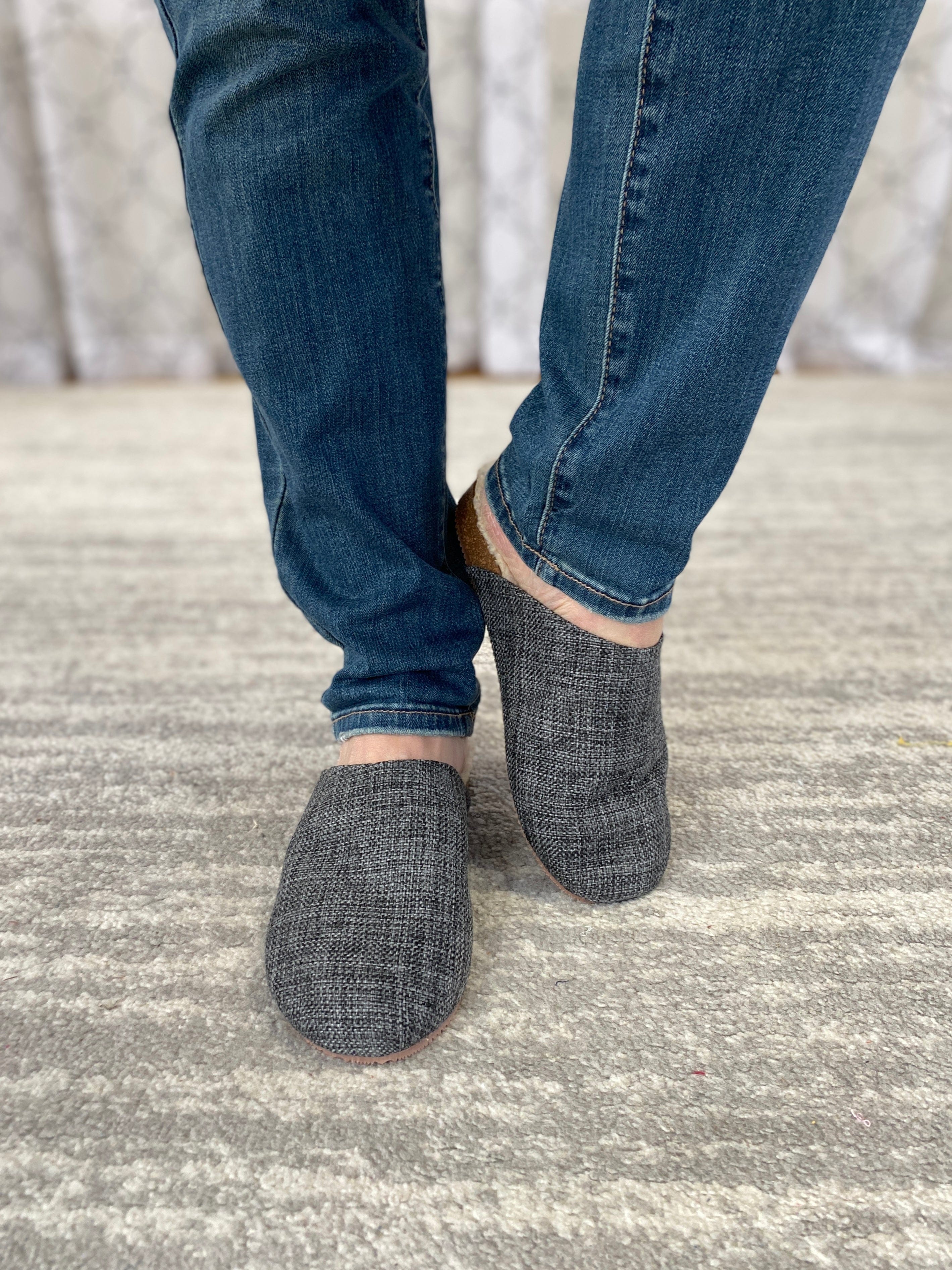 Charming Clogs in Gray-Enriko-Stay Foxy Boutique, Florissant, Missouri