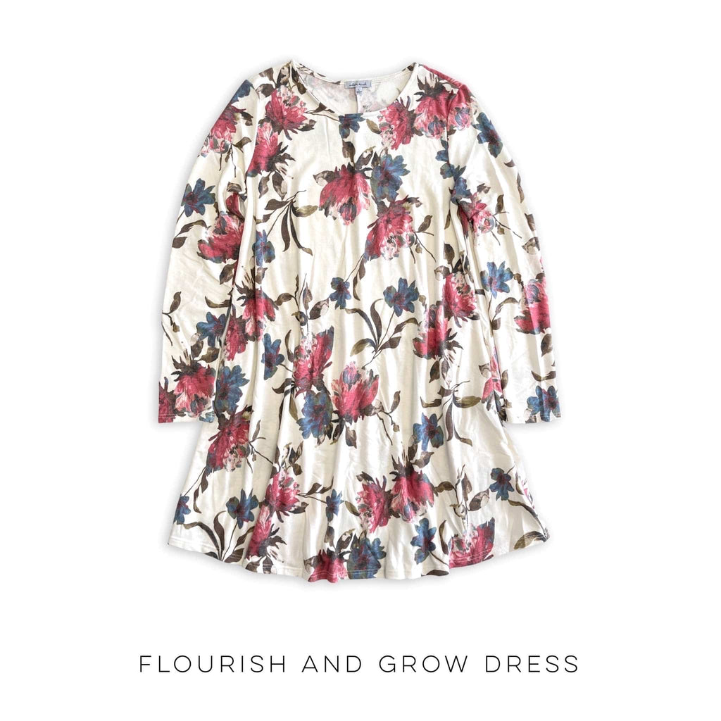 Flourish and Grow Dress-White Birch-Stay Foxy Boutique, Florissant, Missouri