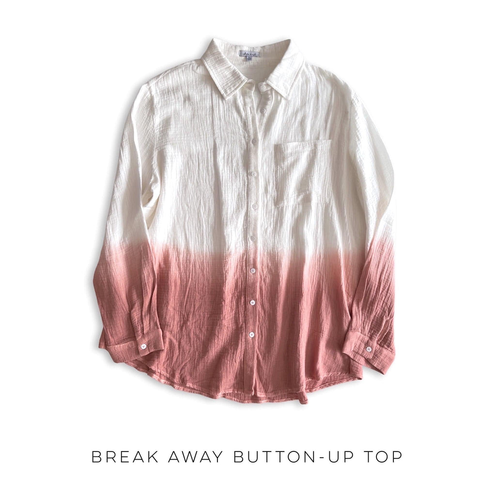Break Away Button-Up Top-White Birch-Stay Foxy Boutique, Florissant, Missouri