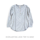 Everlasting Love Top in Gray-Sew in Love-Stay Foxy Boutique, Florissant, Missouri