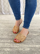 Ritzy Glitter Sandals in Rose Gold-Miami Shoes-Stay Foxy Boutique, Florissant, Missouri