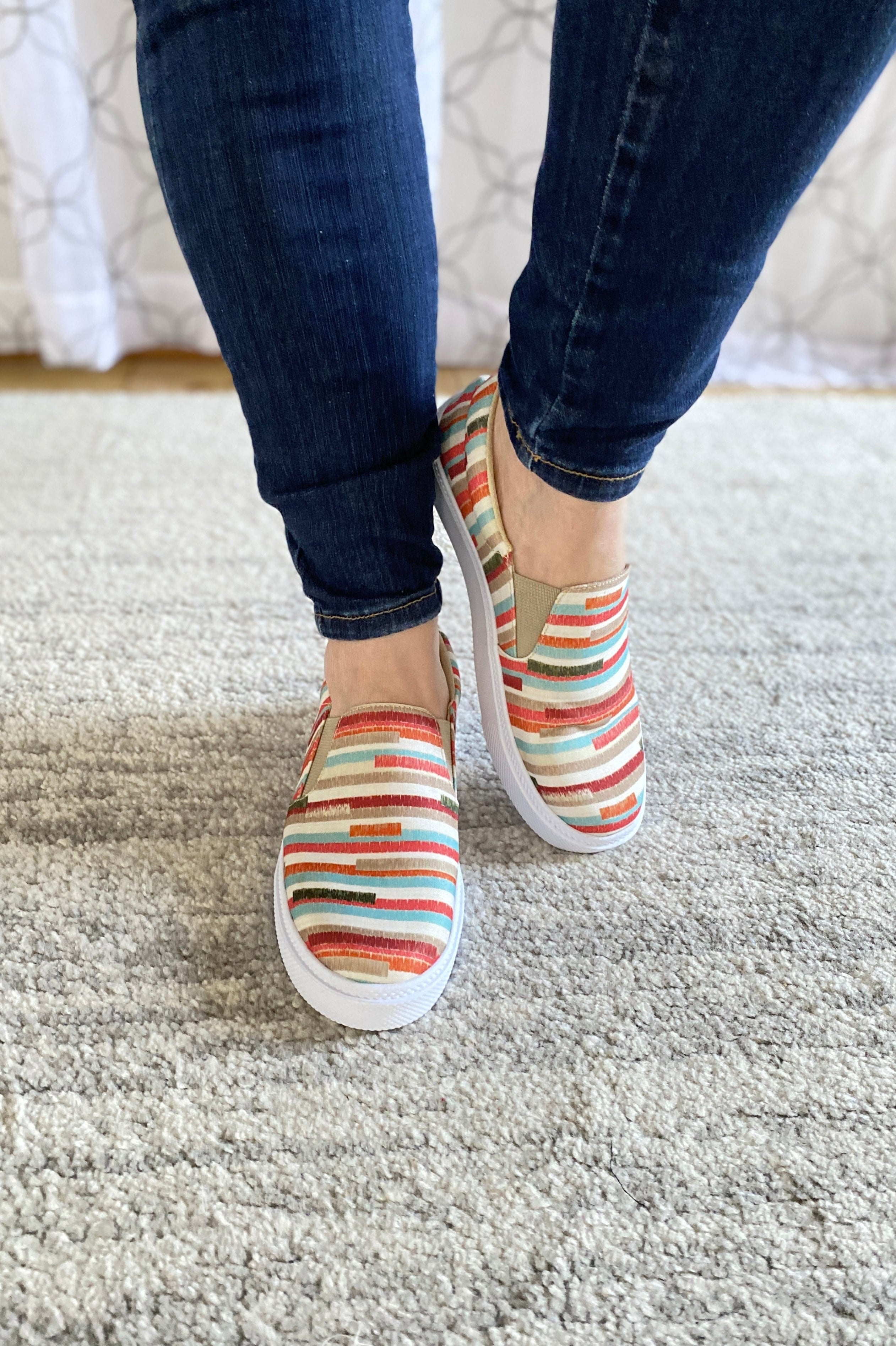 My Boho Striped Sneakers-MS-Everglades-Stay Foxy Boutique, Florissant, Missouri