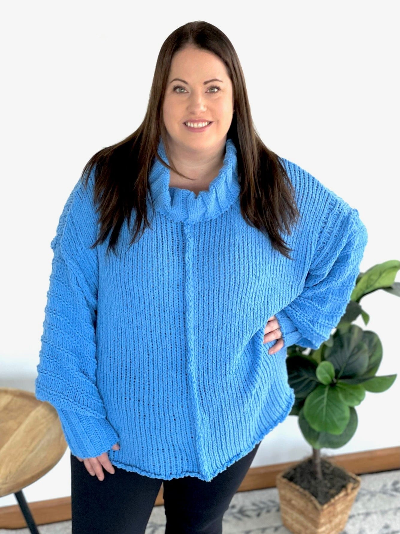 Clear Blue Sky Sweater-White Birch-Stay Foxy Boutique, Florissant, Missouri