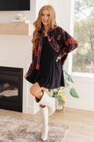 In the Thick of It Long Sleeve Skort Dress-Womens-Stay Foxy Boutique, Florissant, Missouri