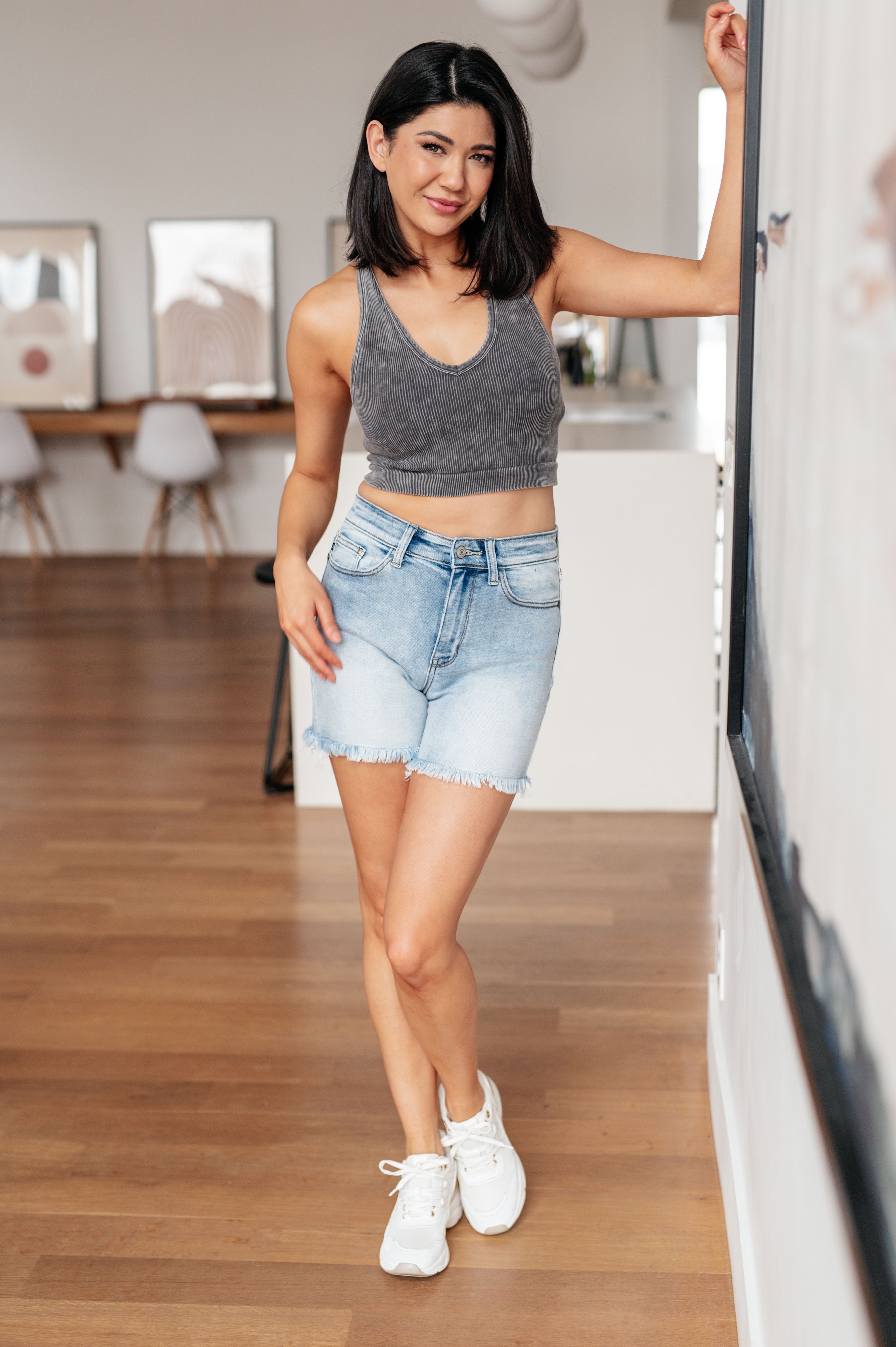 Jenny High Rise Cutoff Dad Shorts-Womens-Stay Foxy Boutique, Florissant, Missouri