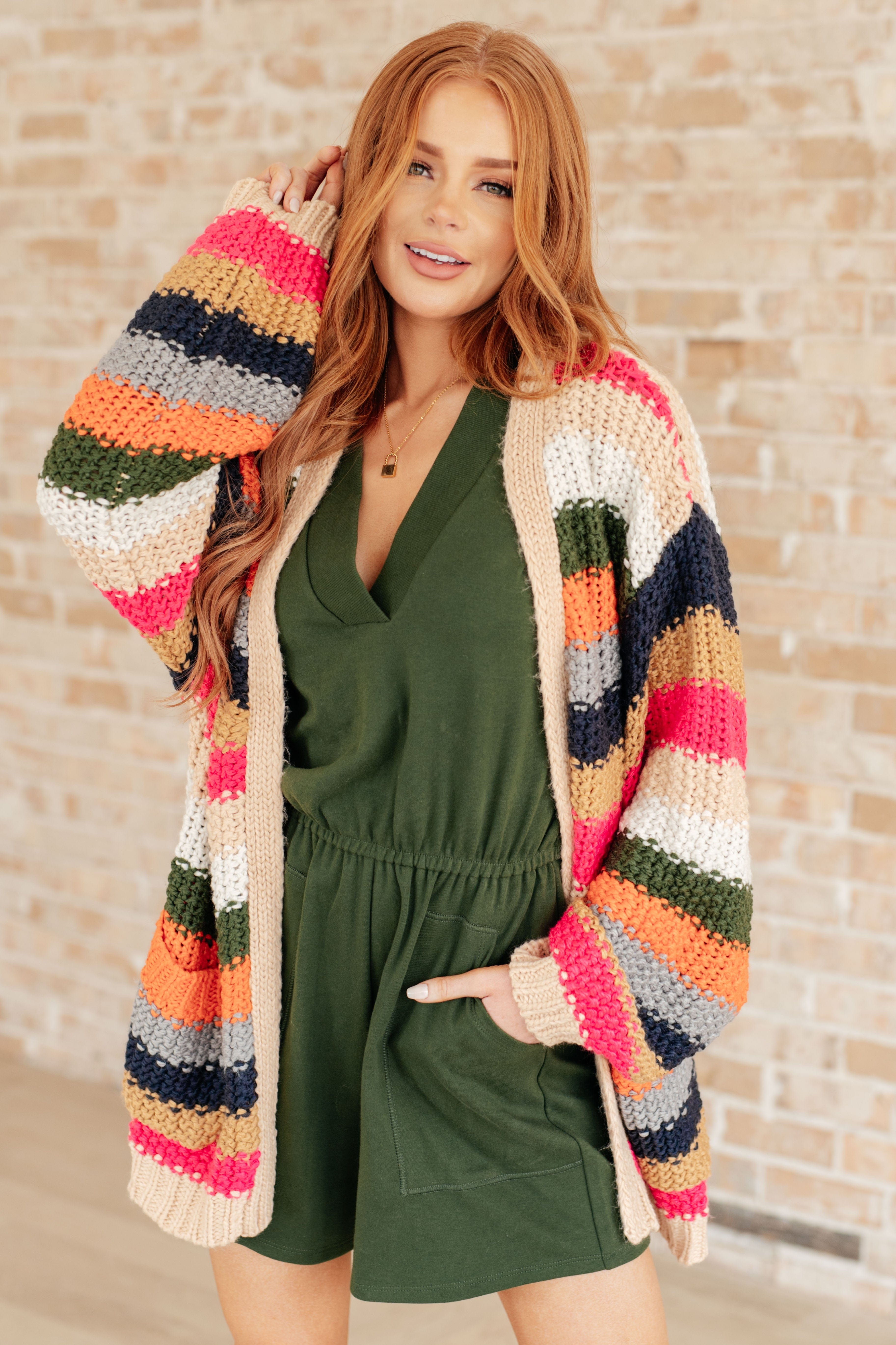 Life in Technicolor Knit Cardigan-Tops-Stay Foxy Boutique, Florissant, Missouri