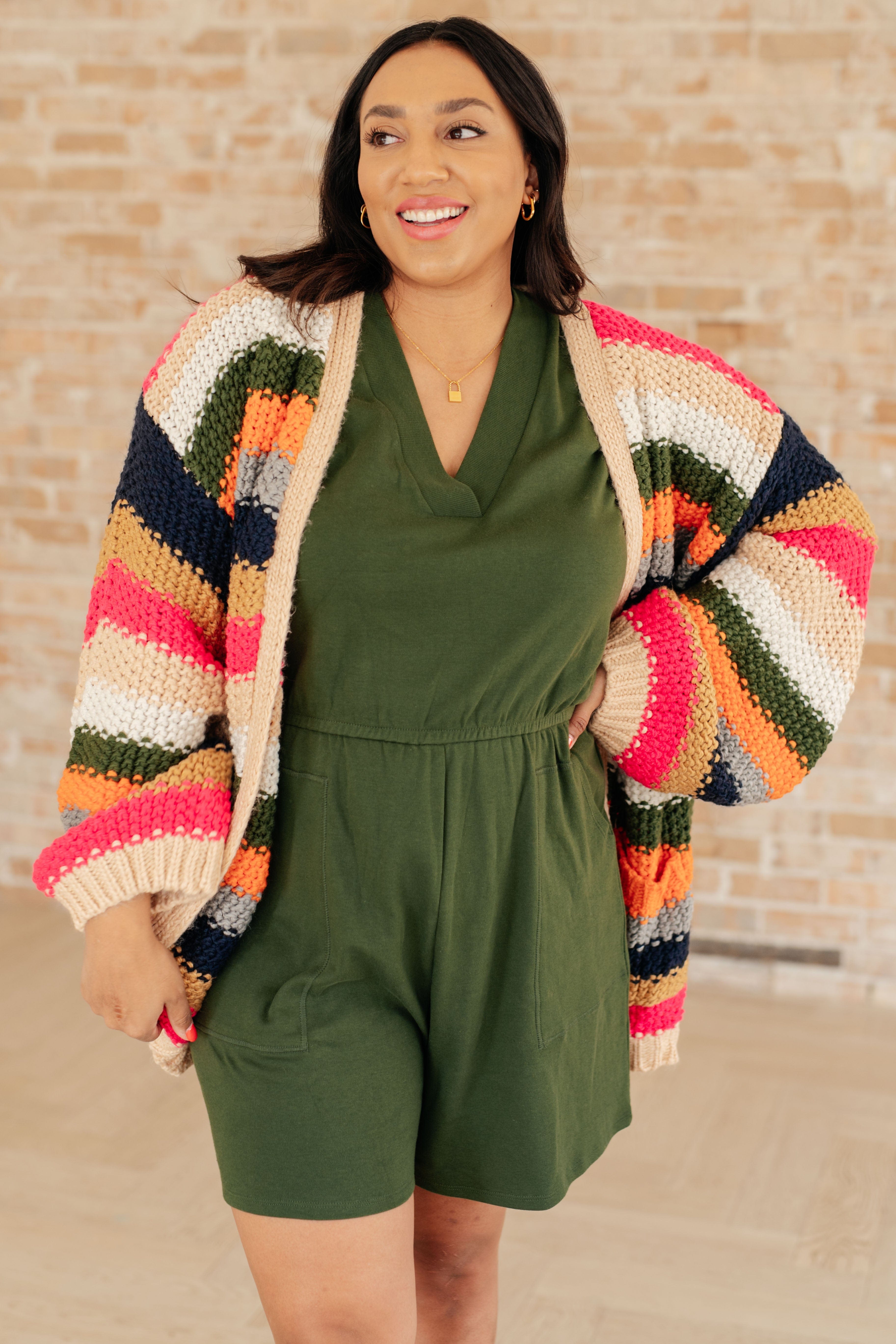 Life in Technicolor Knit Cardigan-Tops-Stay Foxy Boutique, Florissant, Missouri