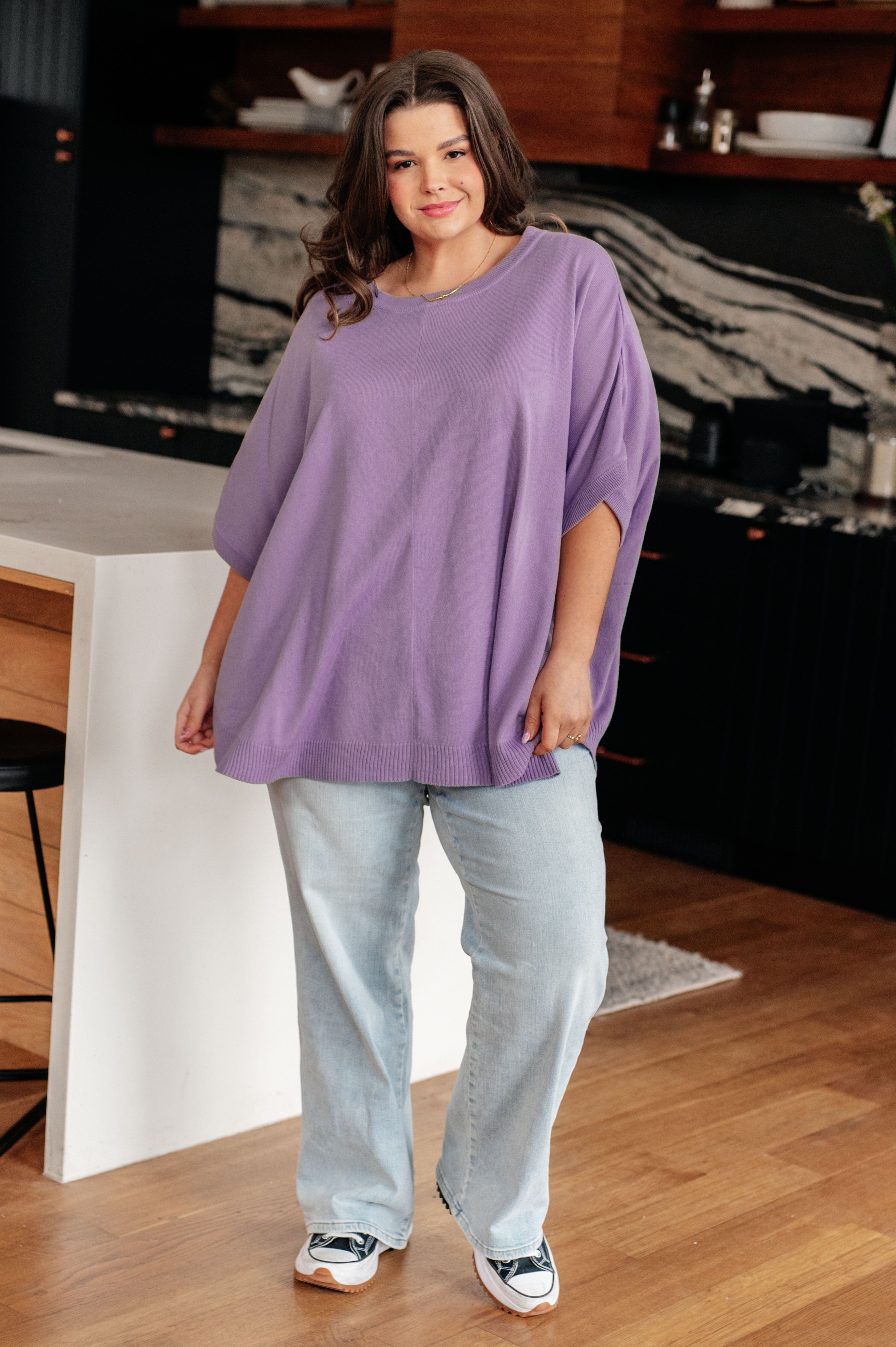 Lilac Whisper Dolman Sleeve Top-Womens-Stay Foxy Boutique, Florissant, Missouri