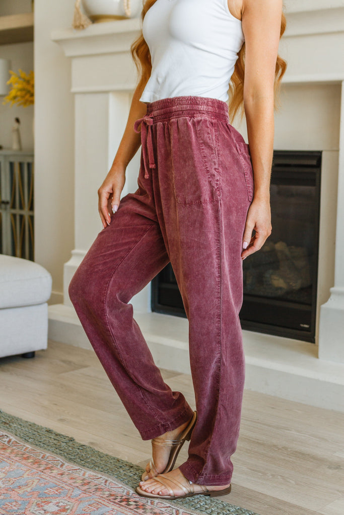 Listen to Me High Rise Mineral Wash Pants-Womens-Stay Foxy Boutique, Florissant, Missouri