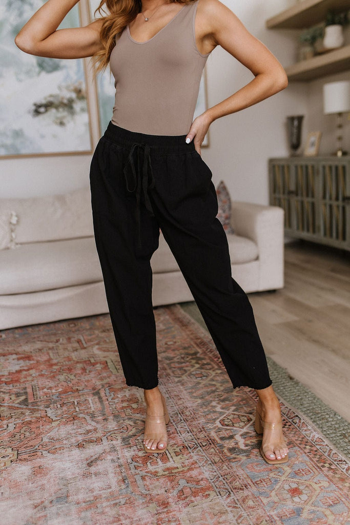 Love Me Dearly High Waisted Pants in Black-Womens-Stay Foxy Boutique, Florissant, Missouri