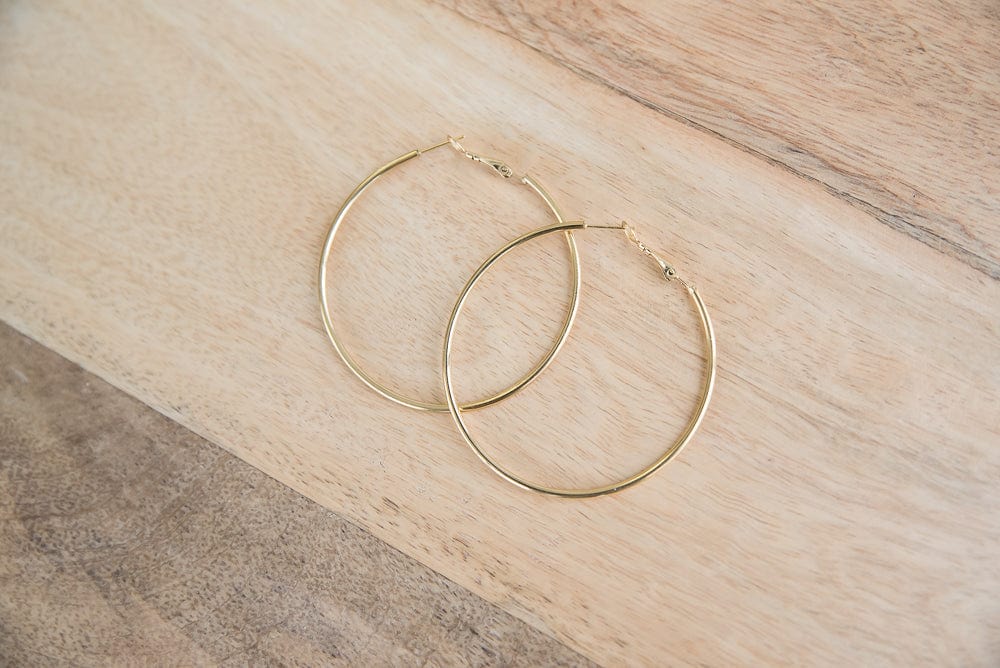 Go Through Hoops Earrings in Gold-Julia Rose-Stay Foxy Boutique, Florissant, Missouri