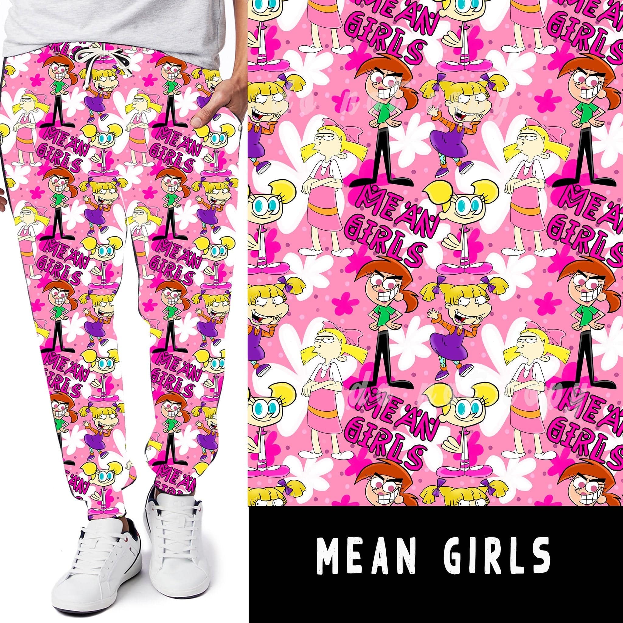90'S TOON RUN- MEAN GIRLS LEGGINGS/JOGGERS-Stay Foxy Boutique, Florissant, Missouri