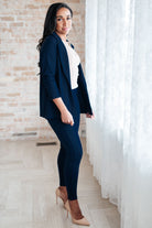 Magic 3/4 Blazer in Navy-Womens-Stay Foxy Boutique, Florissant, Missouri