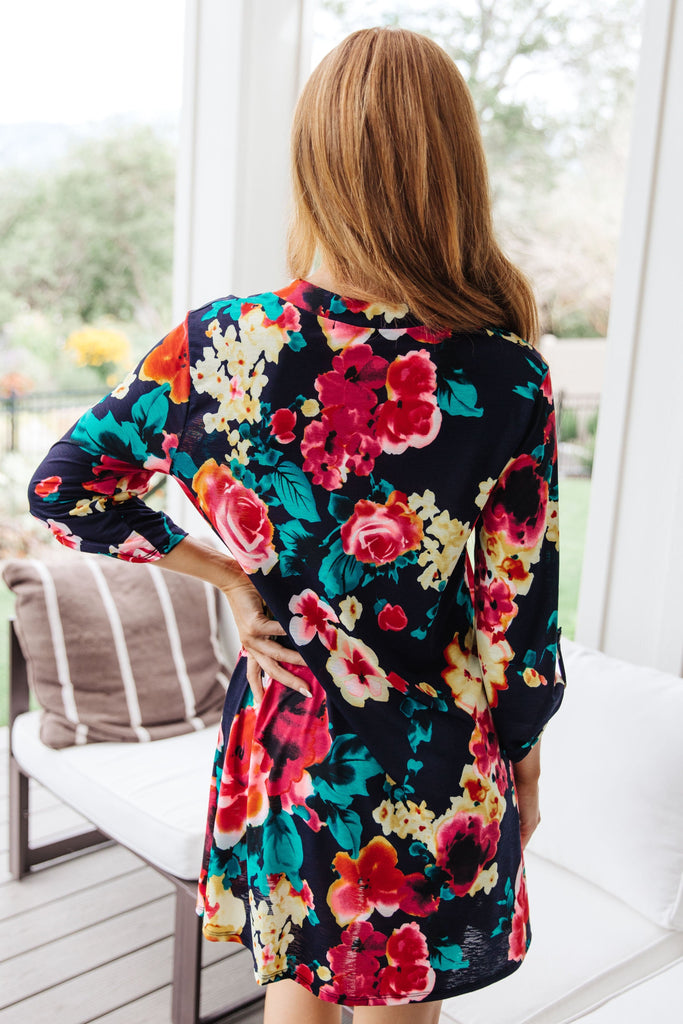 Moonlit Garden Floral Midi Dress-Womens-Stay Foxy Boutique, Florissant, Missouri