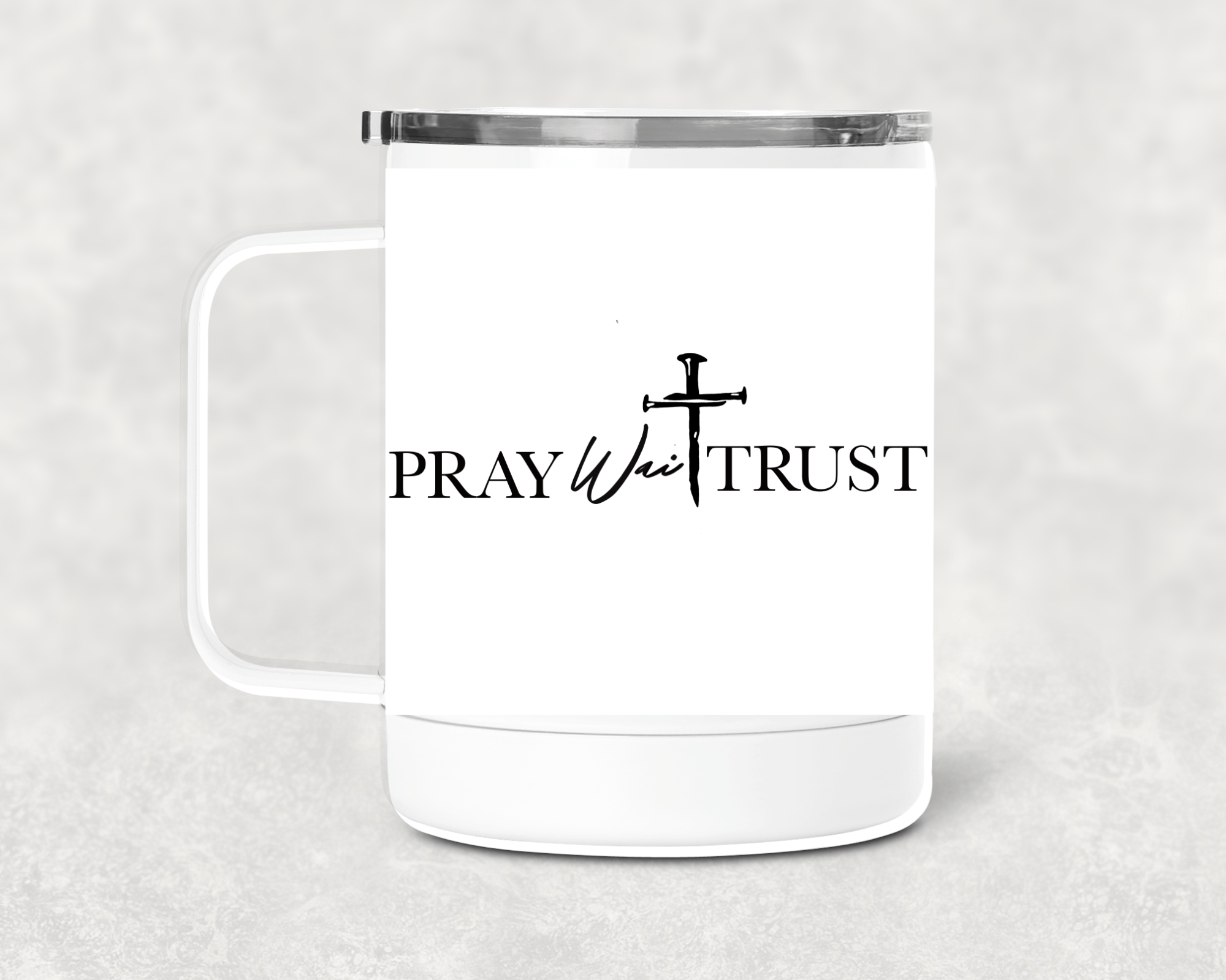 Pray Wait Mug /Wine Cup-Stay Foxy Boutique, Florissant, Missouri