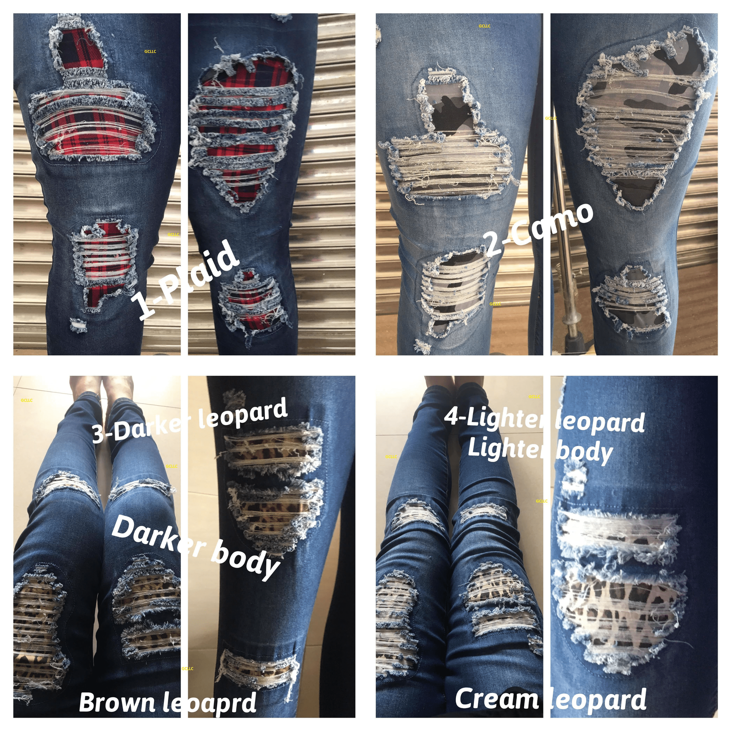 DISTRESSED STRETCH PATCH DENIM-Stay Foxy Boutique, Florissant, Missouri