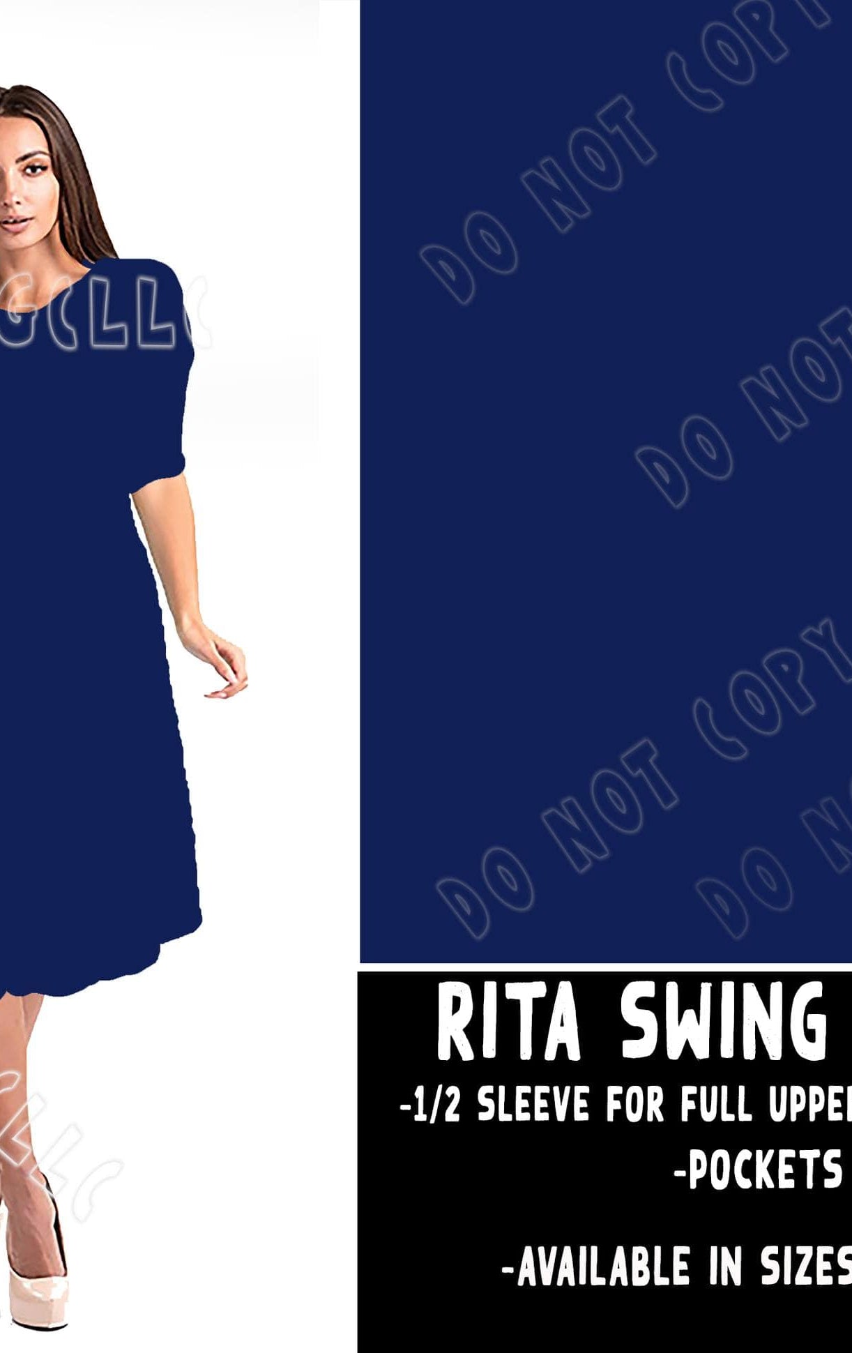 RITA SWING DRESS RUN-NAVY-Stay Foxy Boutique, Florissant, Missouri