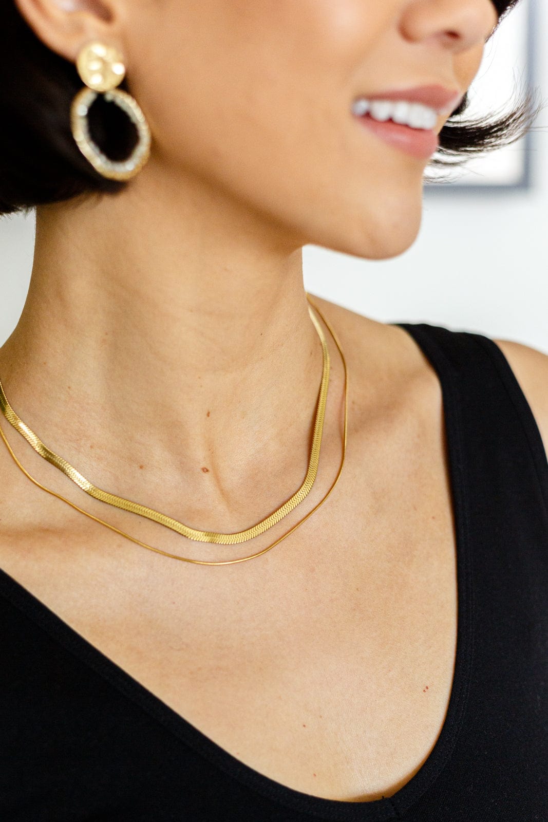 Noontide Double Chain Necklace-Womens-Stay Foxy Boutique, Florissant, Missouri