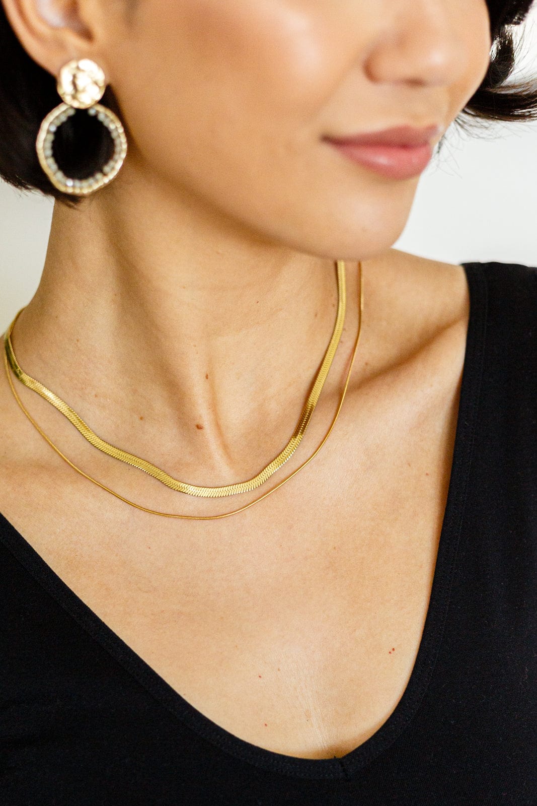 Noontide Double Chain Necklace-Womens-Stay Foxy Boutique, Florissant, Missouri