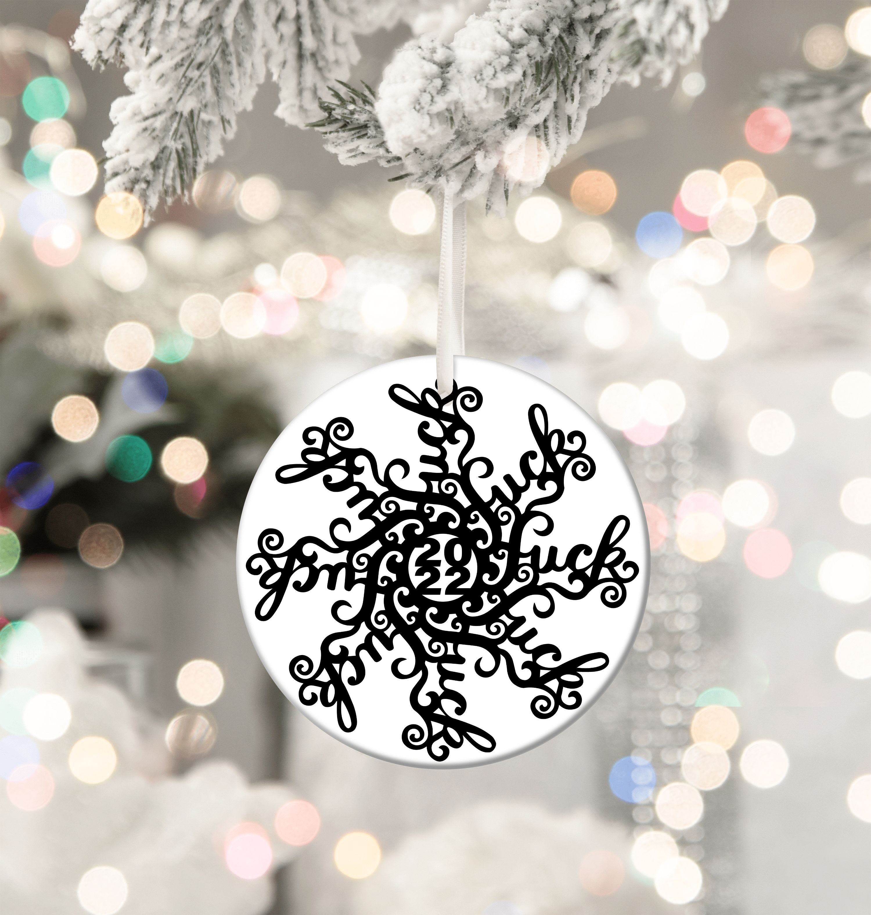 Snarky Tight Script Ornament-Stay Foxy Boutique, Florissant, Missouri