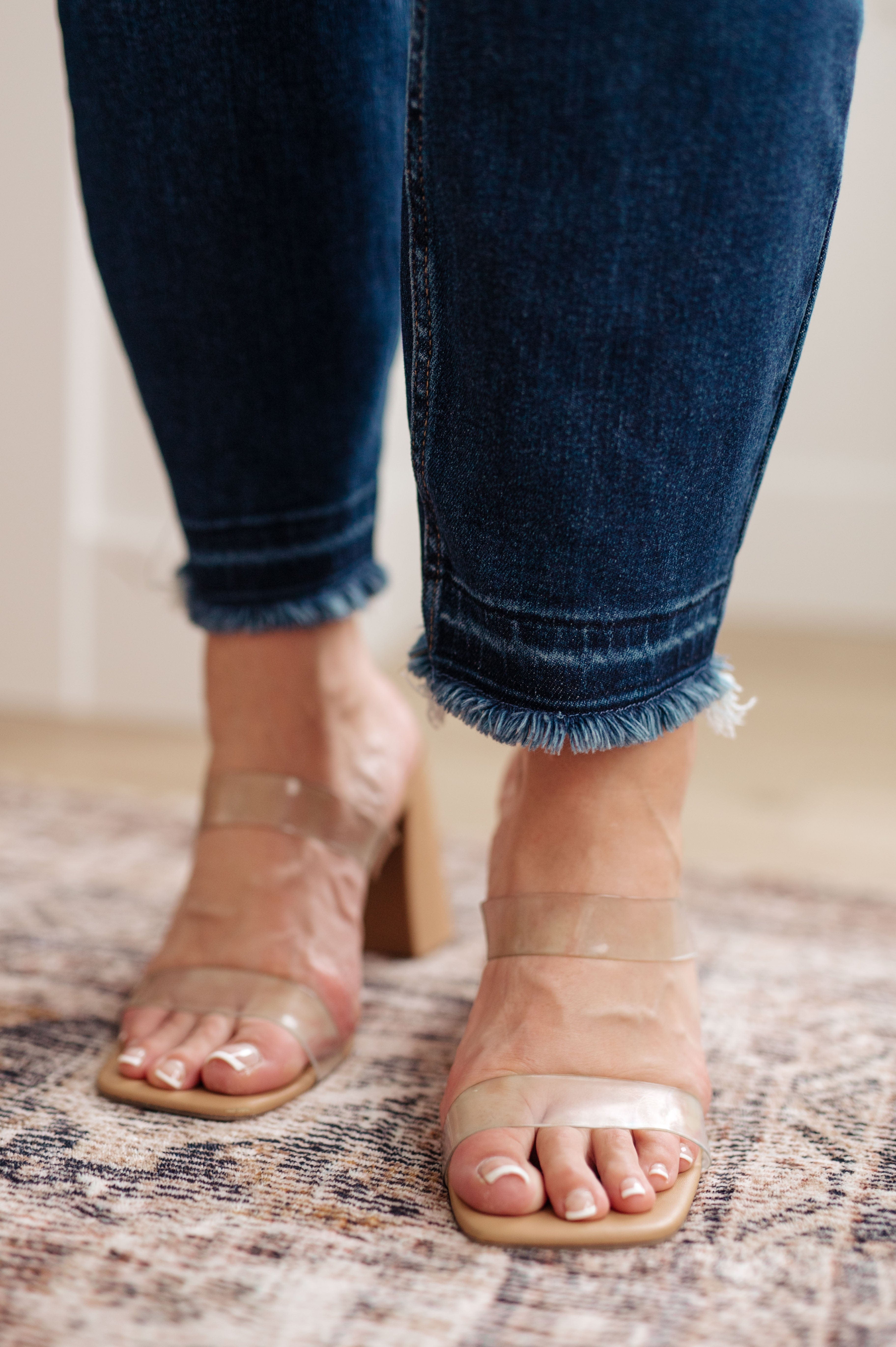 Phillipa High Rise Release Hem Slim Jeans-Womens-Stay Foxy Boutique, Florissant, Missouri