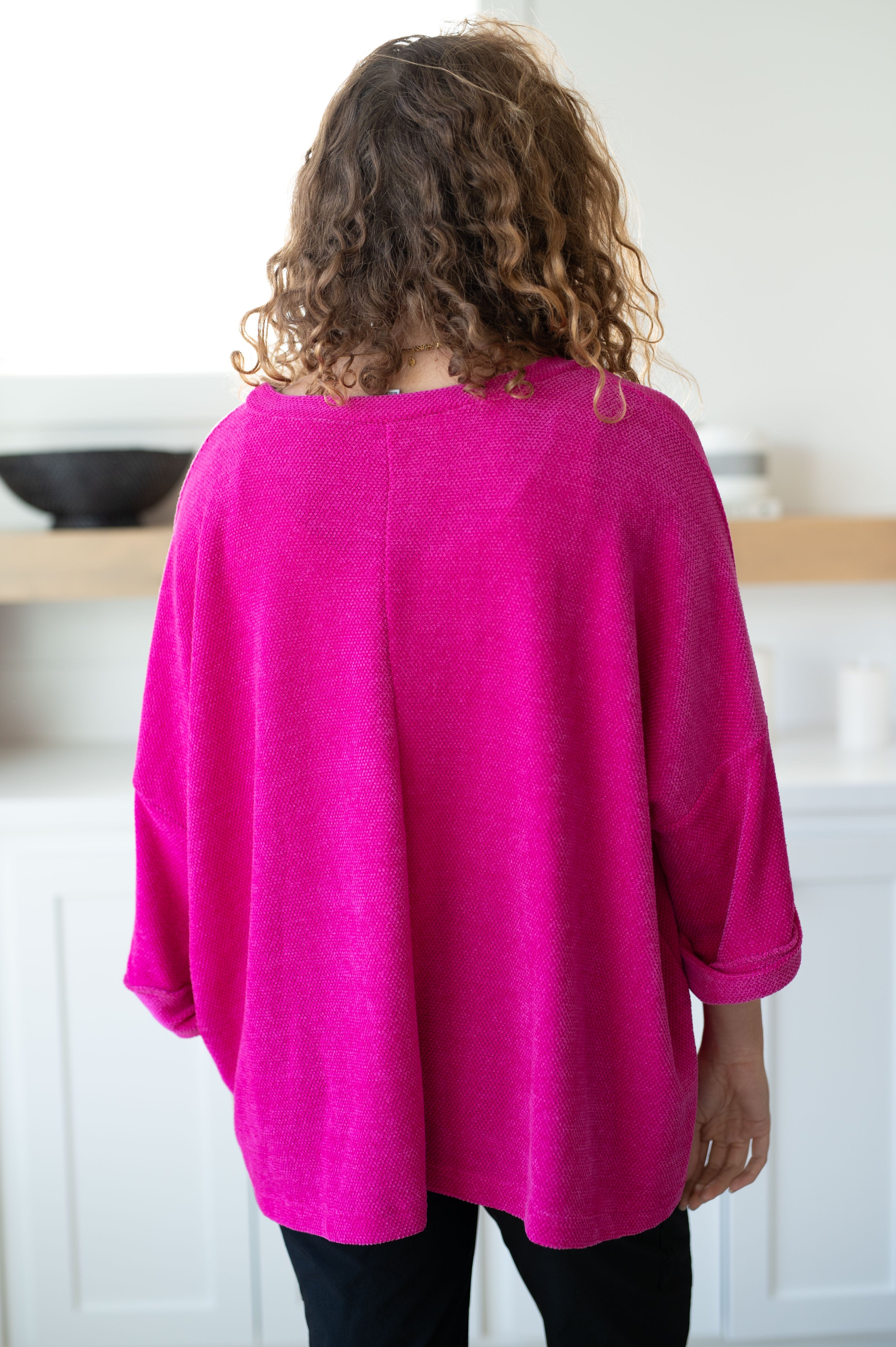 Pink Thoughts Chenille Blouse-Womens-Stay Foxy Boutique, Florissant, Missouri