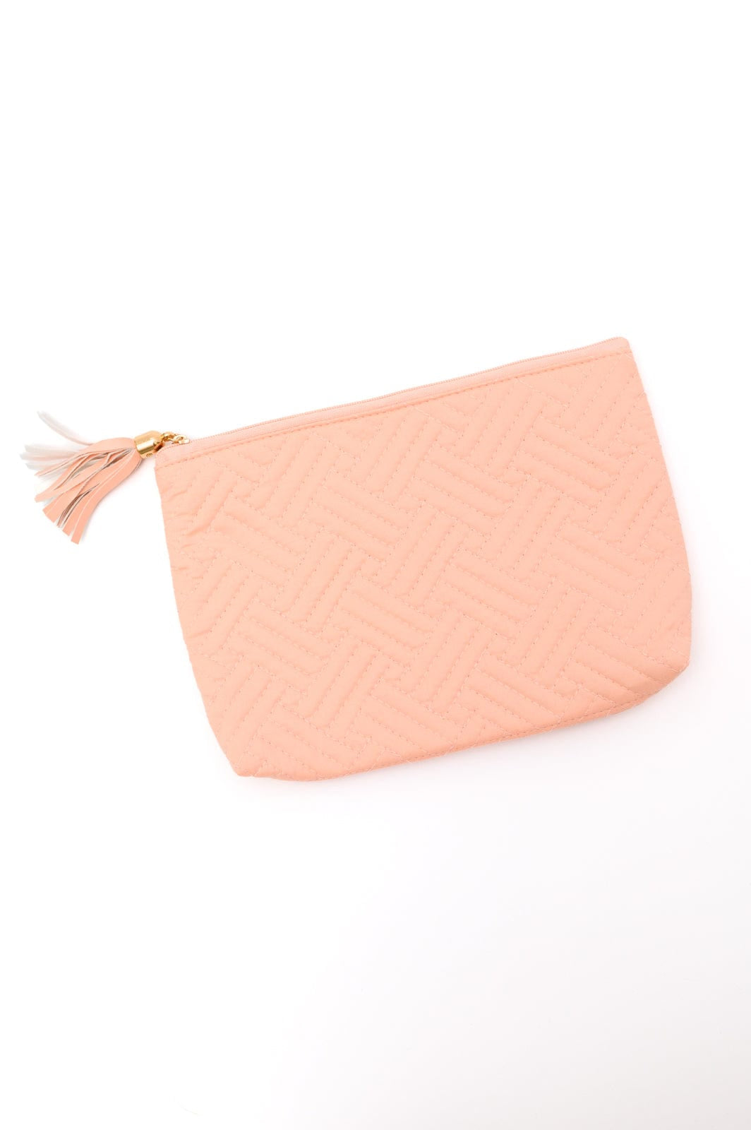 Quilted Travel Zip Pouch in Pink-Womens-Stay Foxy Boutique, Florissant, Missouri