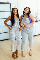 Railroad Stripe Overalls-Womens-Stay Foxy Boutique, Florissant, Missouri