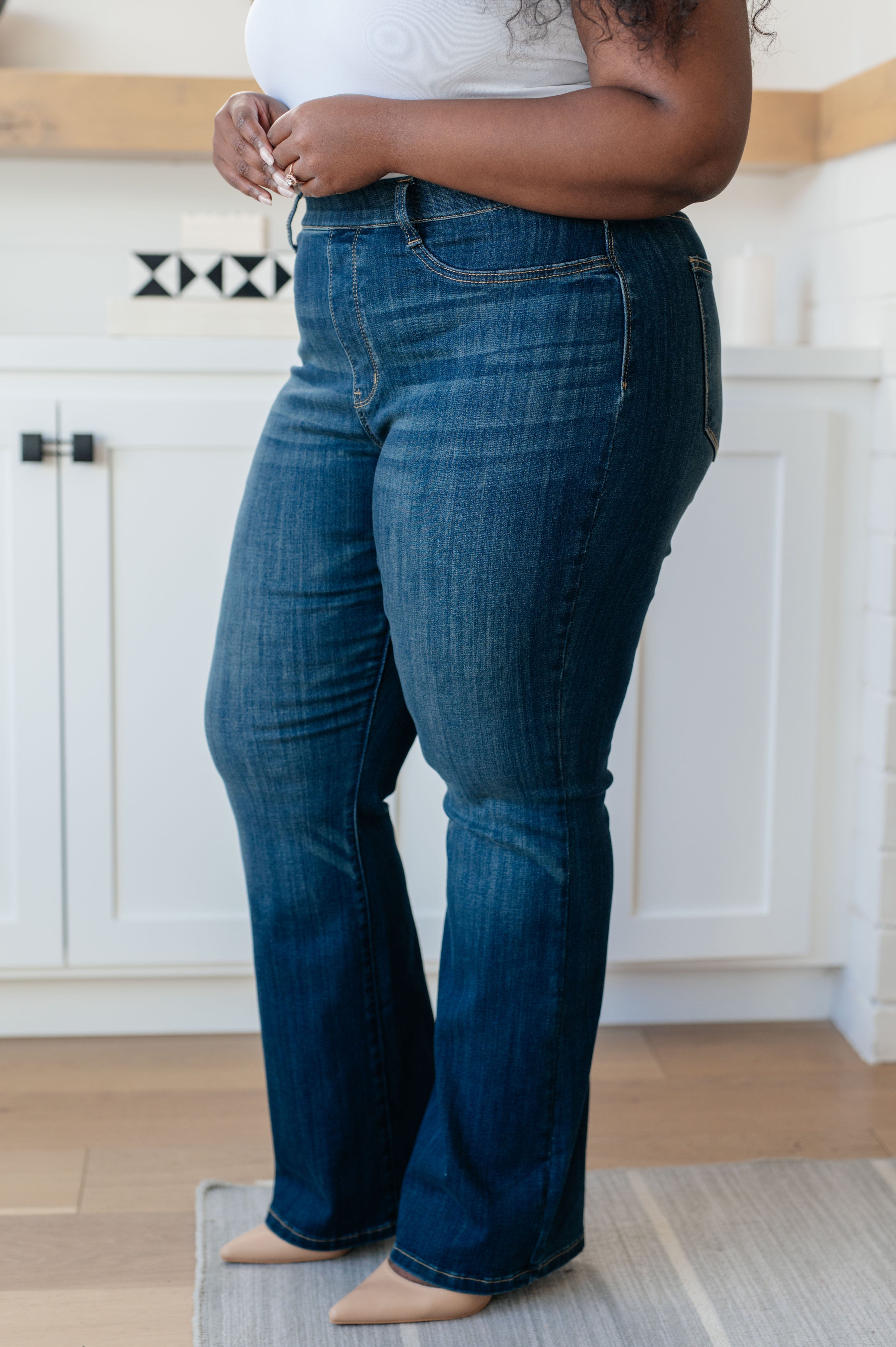 Ricki High Rise Pull On Slim Bootcut Jeans-Womens-Stay Foxy Boutique, Florissant, Missouri